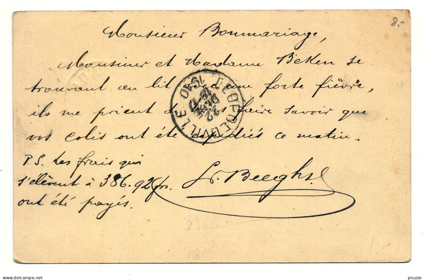 Belgisch-Kongo, Matadi 1910 Nach Leopoldville (Kinshasa) - Enteros Postales