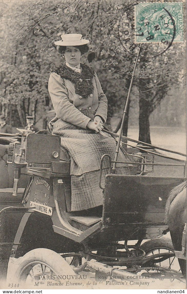 CPA - 75 -Paris Nouveau - Nos Jolies Cochères - Mlle Blanche Etienne - Petits Métiers à Paris