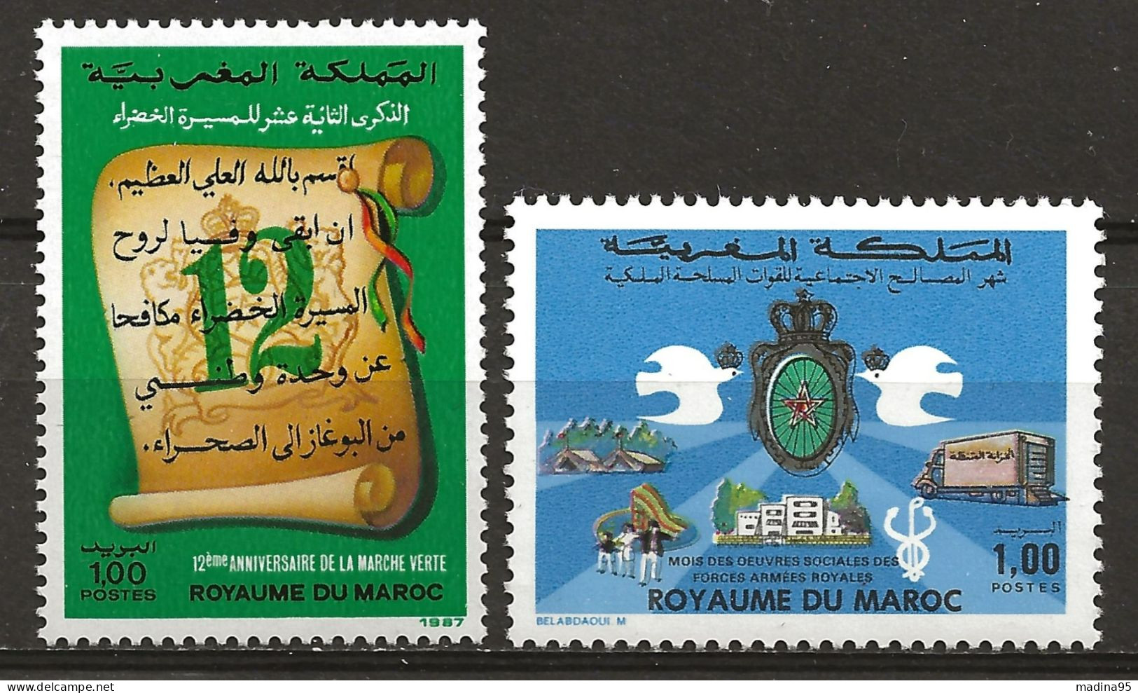 MAROC: **, N° YT 1041  Et 1042, TB - Morocco (1956-...)