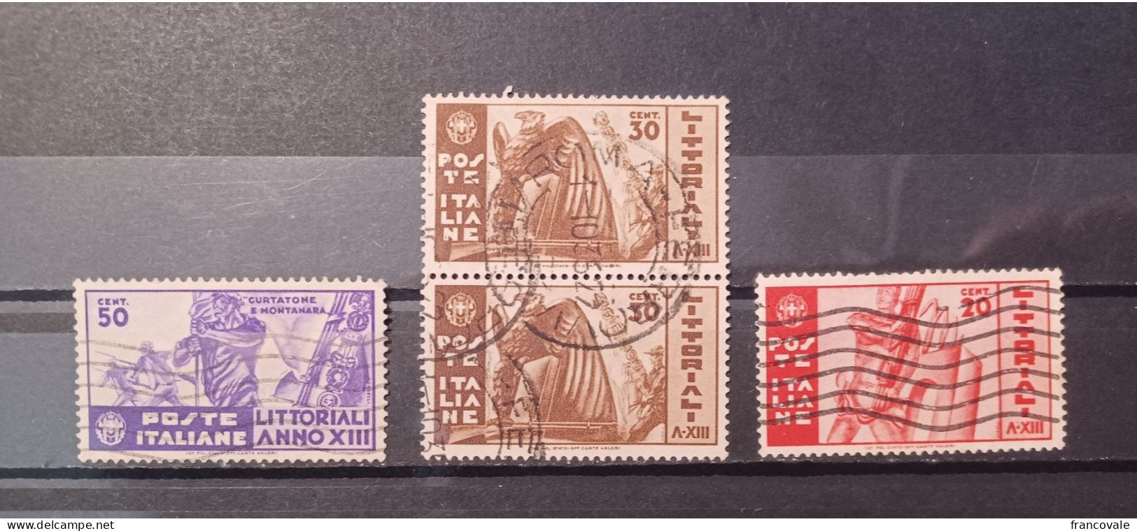 Italia Regno 1935 Littoriali Serie Completa Usata Con Coppia C.30 - Used