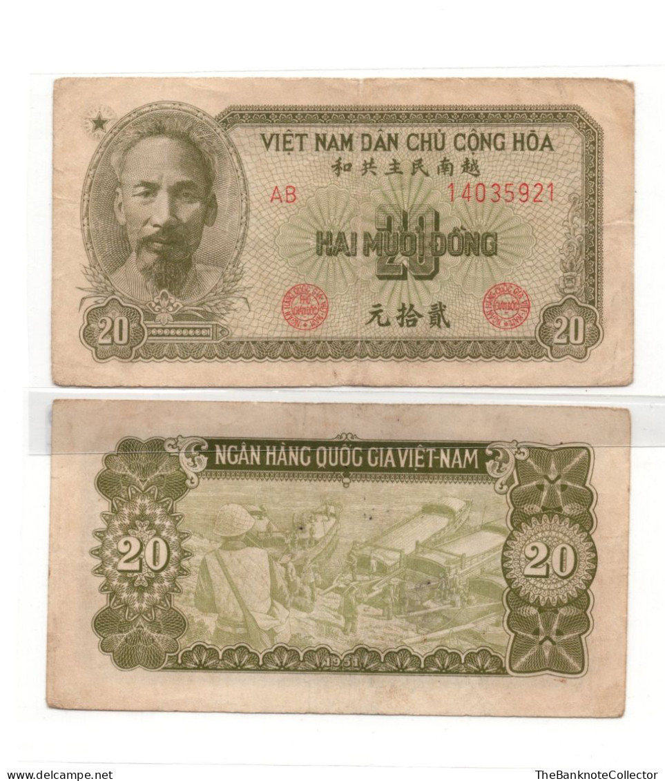 Vietnam 20 Dong 1951 P-60b VF - Viêt-Nam