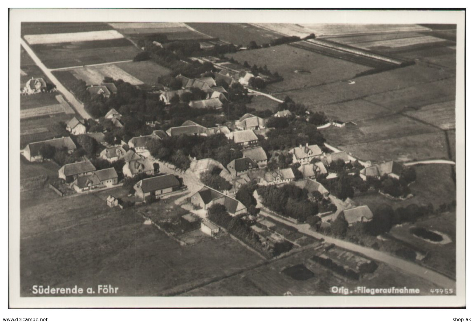 MW13913/ Süderende Auf Föhr AK Seltenes Strähle Luftbild 30er Jahre - Föhr