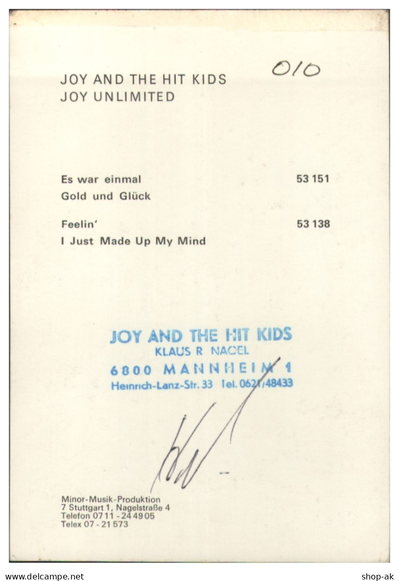 Y28903/ Joy Flemng And The Hit Kids Beat- Popgruppe Autogramm Autogrammkarte  - Autogramme