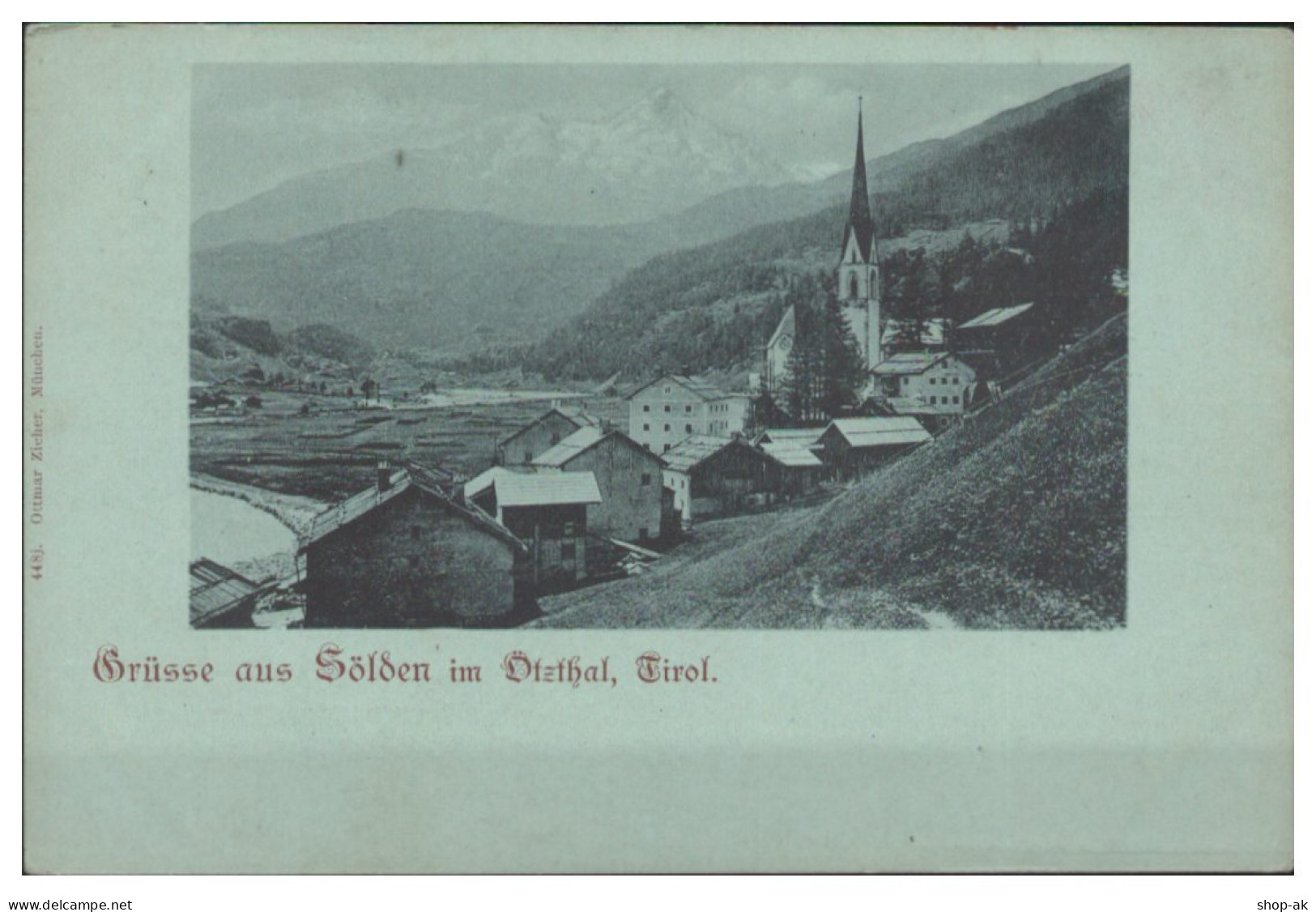 S4651/ Gruß Aus Sölden  Ötzthal Tirol Mondschein AK Ca.1900 - Other & Unclassified