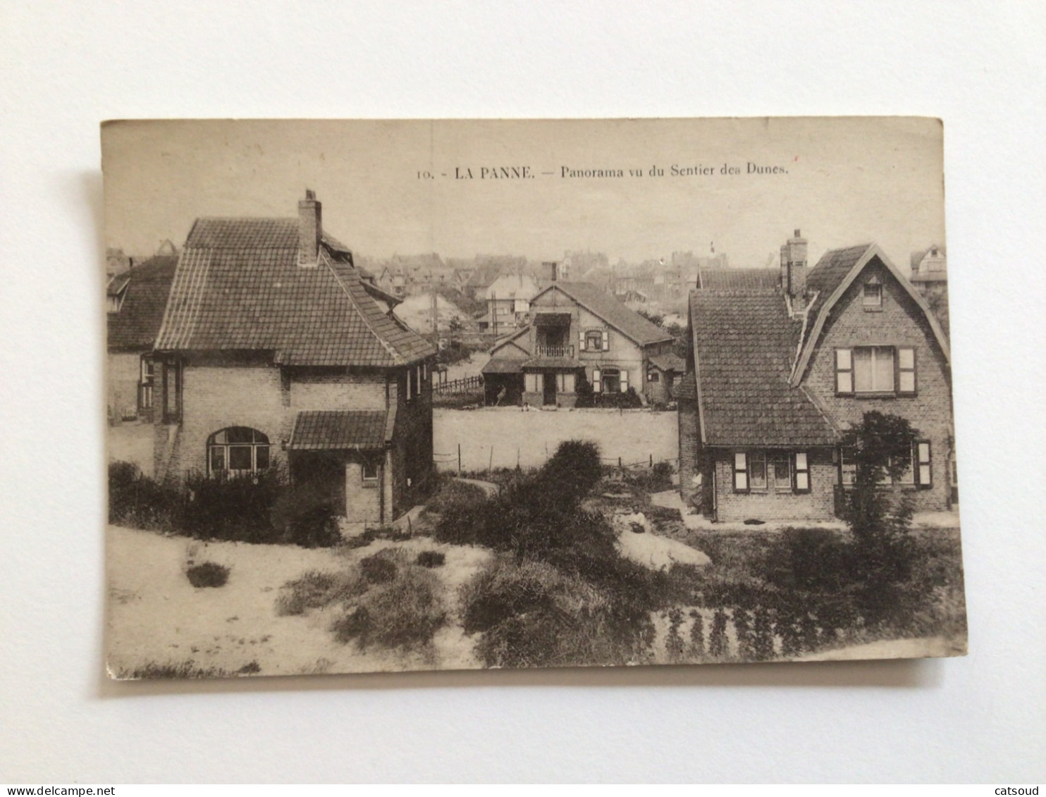 Carte Postale Ancienne (1922) La Panne Panorama Vu Du Sentier Des Dunes - De Panne