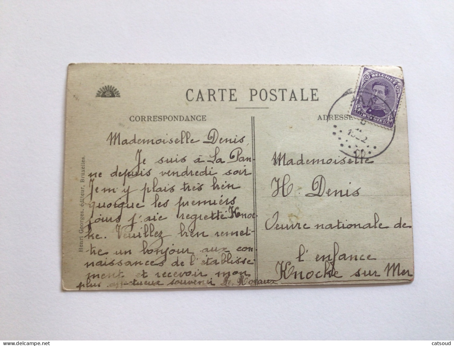 Carte Postale Ancienne (1922) La Panne Panorama Vu Du Sentier Des Dunes - De Panne