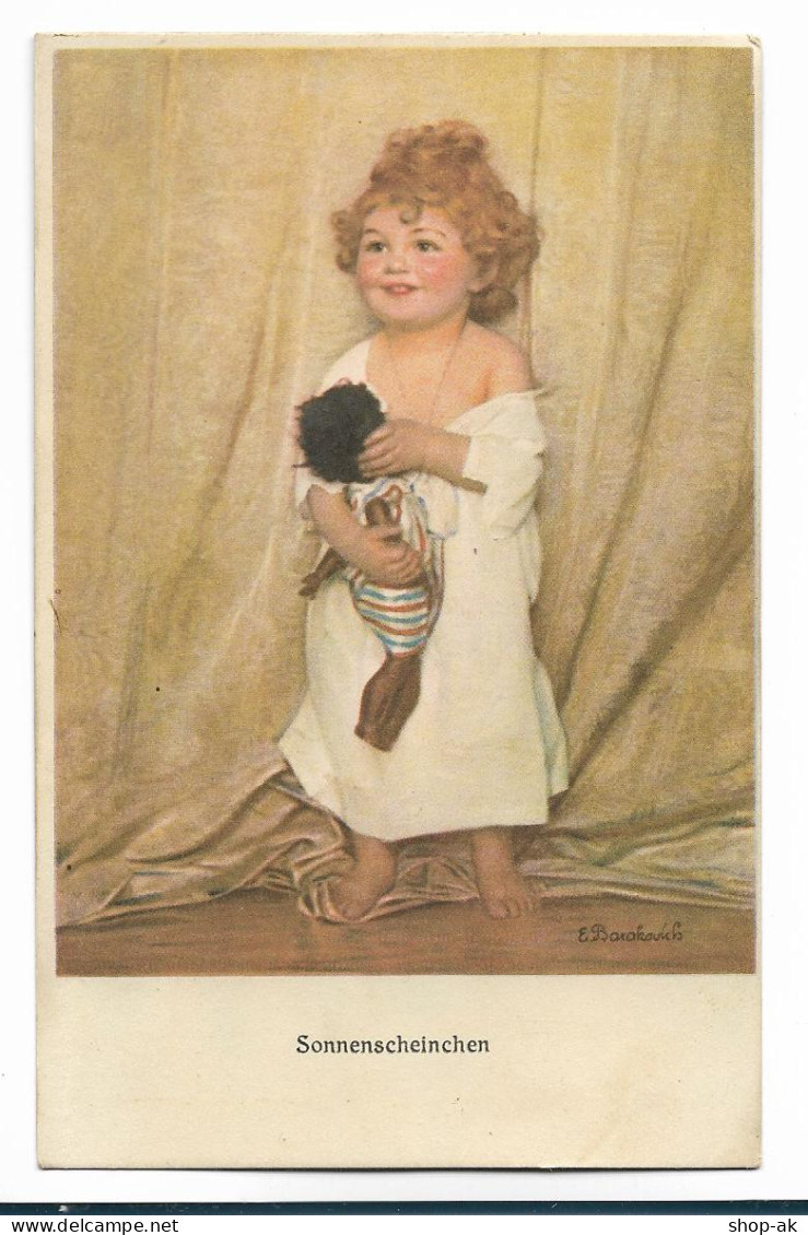 Y25540/ Mädchen Mit Schwarzer Puppe "Sonnenschein" Künstler AK E. Barakovich - Jeux Et Jouets