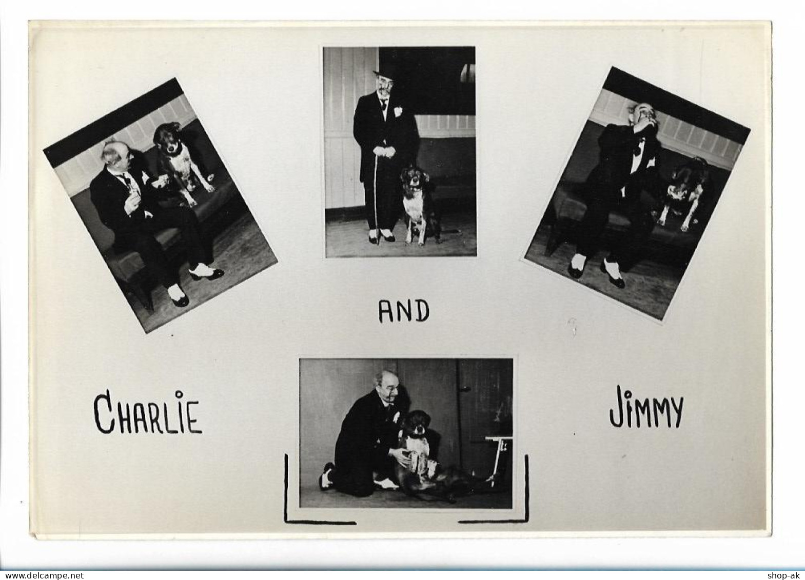 C5200/ Hundedressur  Charlie And Jimmy Variete Zirkus Foto 50er Jahre  - Autres & Non Classés