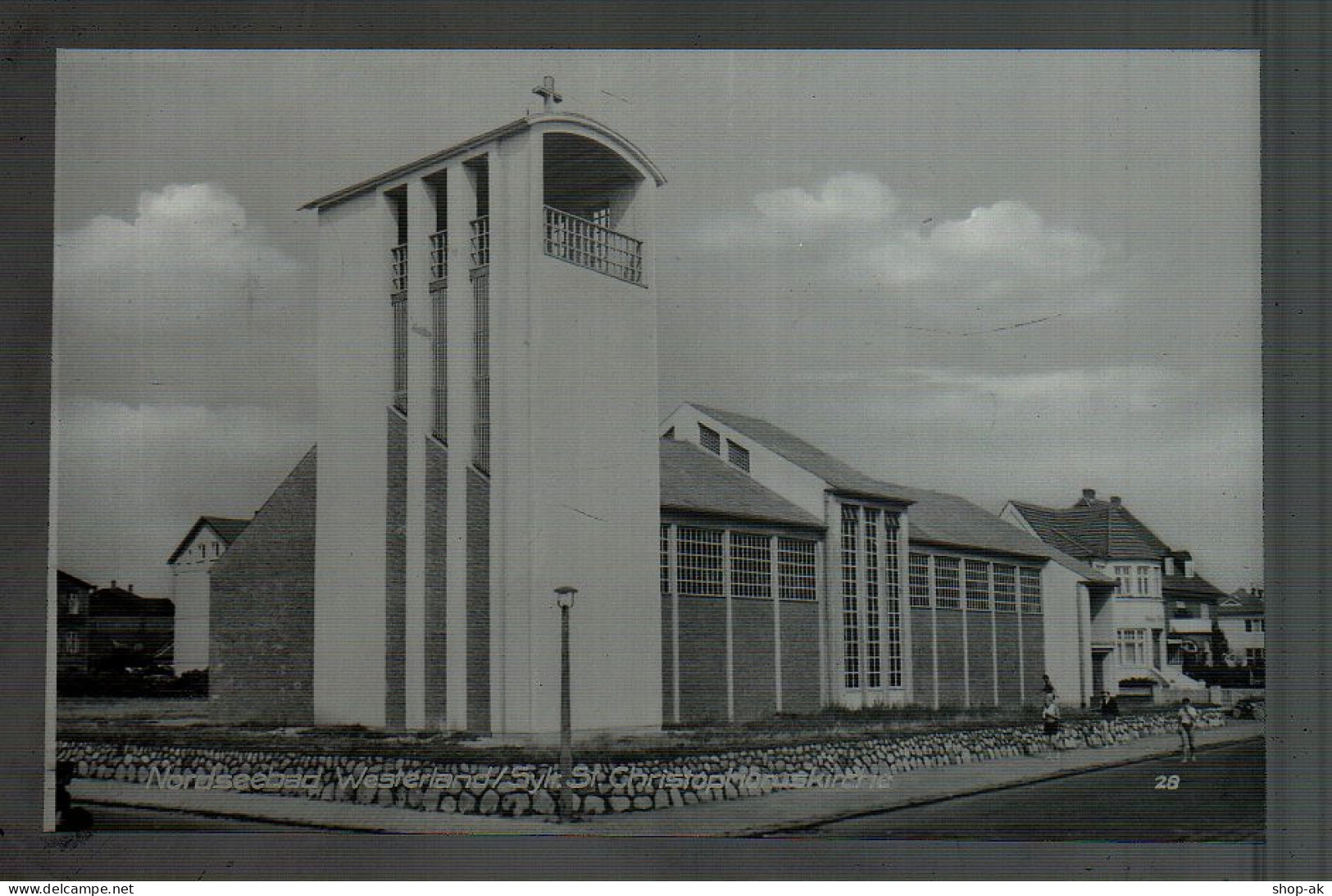 Neg4511/ Westerland Sylt St. Christophorus Kirche  Altes Negativ 50er Jahre - Sylt