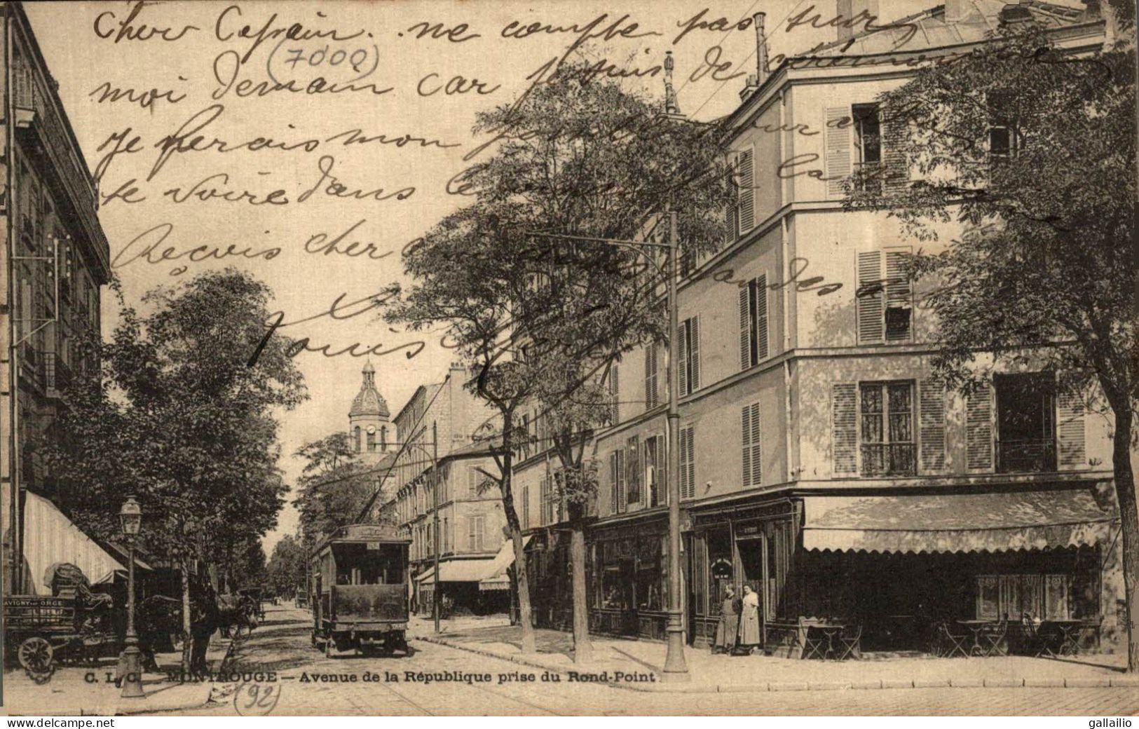 MONTROUGE AVENUE DE LA REPUBLIQUE PRISE DU ROND POINT TRAMWAY - Montrouge