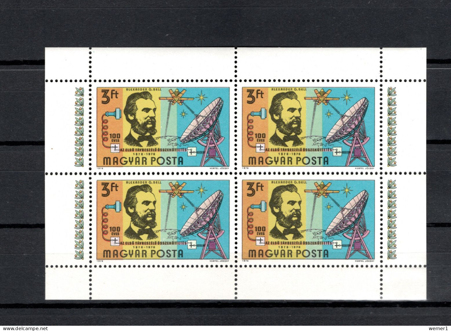 Hungary 1976 Space, Telephone Centenary Sheetlet MNH - Europa