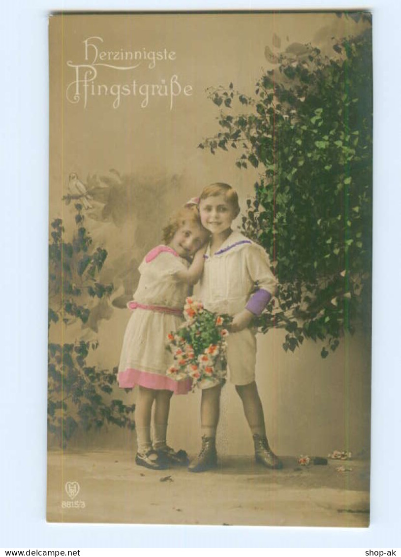 Y7643/ Pfingsten  Kinder Schöne Foto AK Ca.1912 - Pfingsten