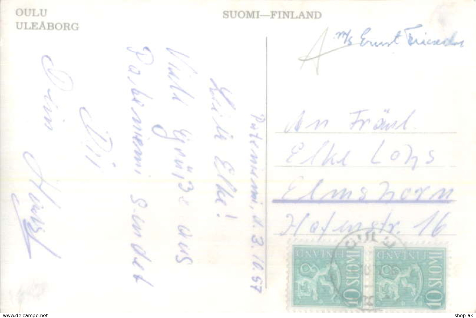 U713/ Oulu  Uleaborg Finnland AK 1957 - Finland