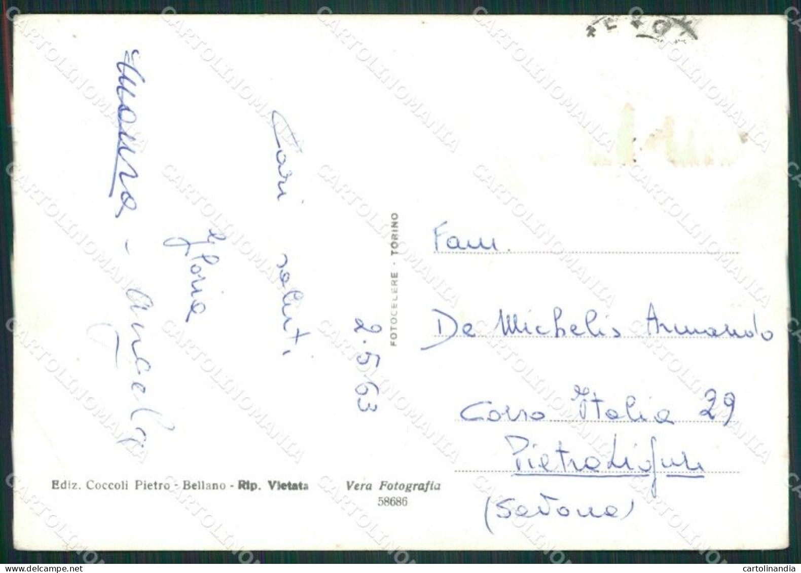 Lecco Bellano Battello Foto FG Cartolina ZK2689 - Lecco