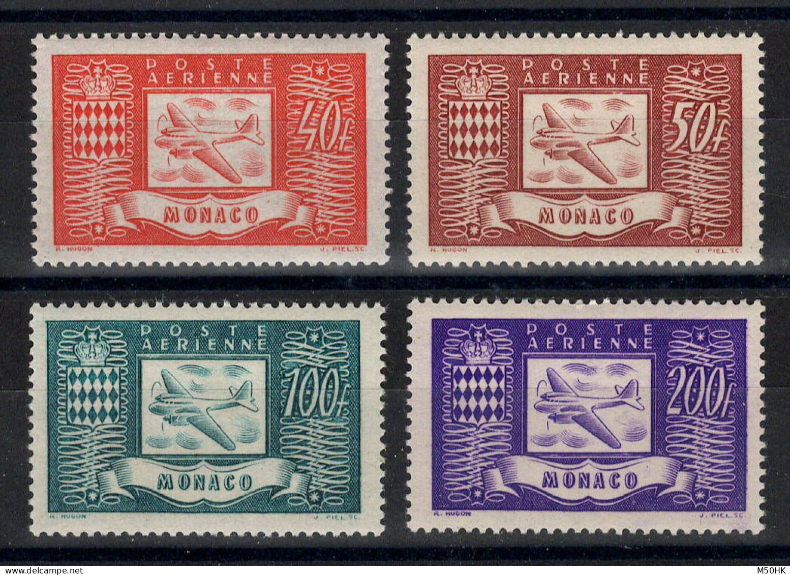 Monaco - YV PA 15 à 18 N** MNH Luxe Complete Cote 13 Euros - Airmail