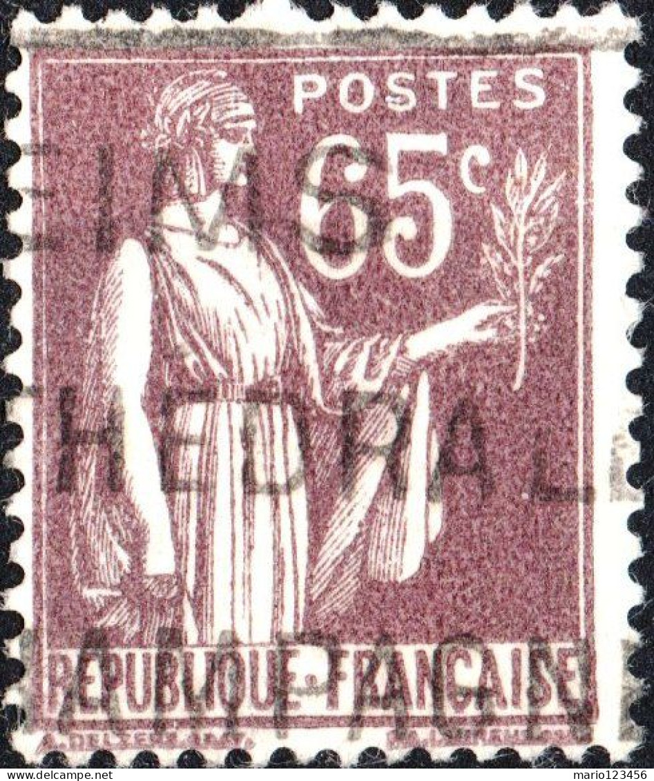 FRANCIA, FRANCE, TIPO “PEACE”, 65 C., 1933, FRANCOBOLLI USATI Yt:FR 284, Mi:FR 277 Scott:FR 270 - 1932-39 Frieden