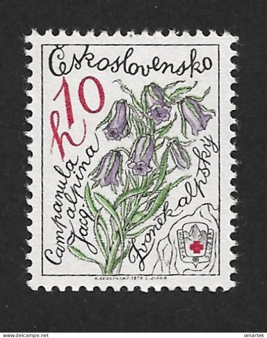 Czechoslovakia 1979 MNH ** Mi 2494 Sc 2227 Flowers  Mountain Rescue Service, Tschechoslowakei. - Unused Stamps