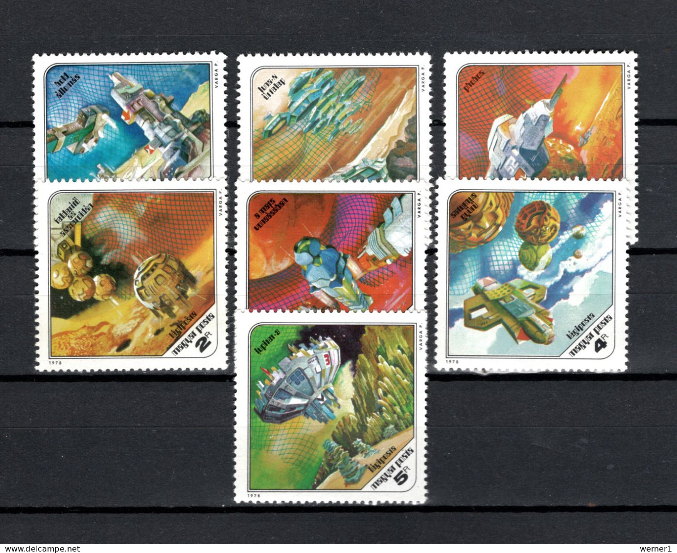 Hungary 1978 Space Research In The Future Set Of 7 MNH - Europe