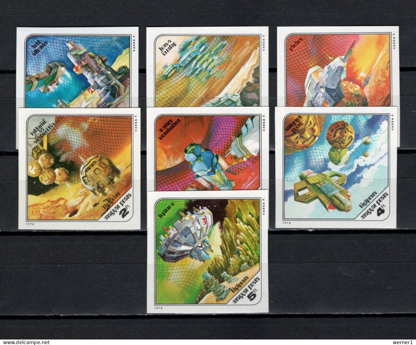 Hungary 1978 Space Research In The Future Set Of 7 Imperf. MNH -scarce- - Europe