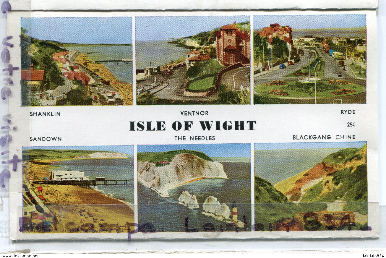 -  Ile Of Wight - 28 Coloured View, Splendide, SANDWN, I W, Rare, Garden Isle, Non écrite, TTBE, Scans. - Ventnor