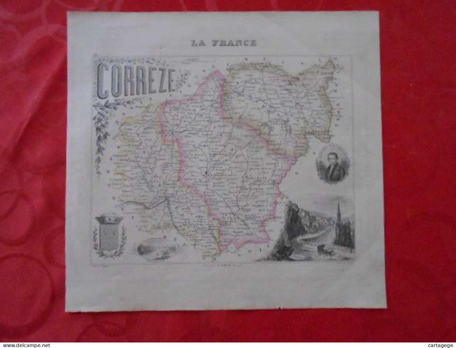 CARTE VUILLEMIN DEPARTEMENT DE LA CORREZE (19) - Carte Geographique