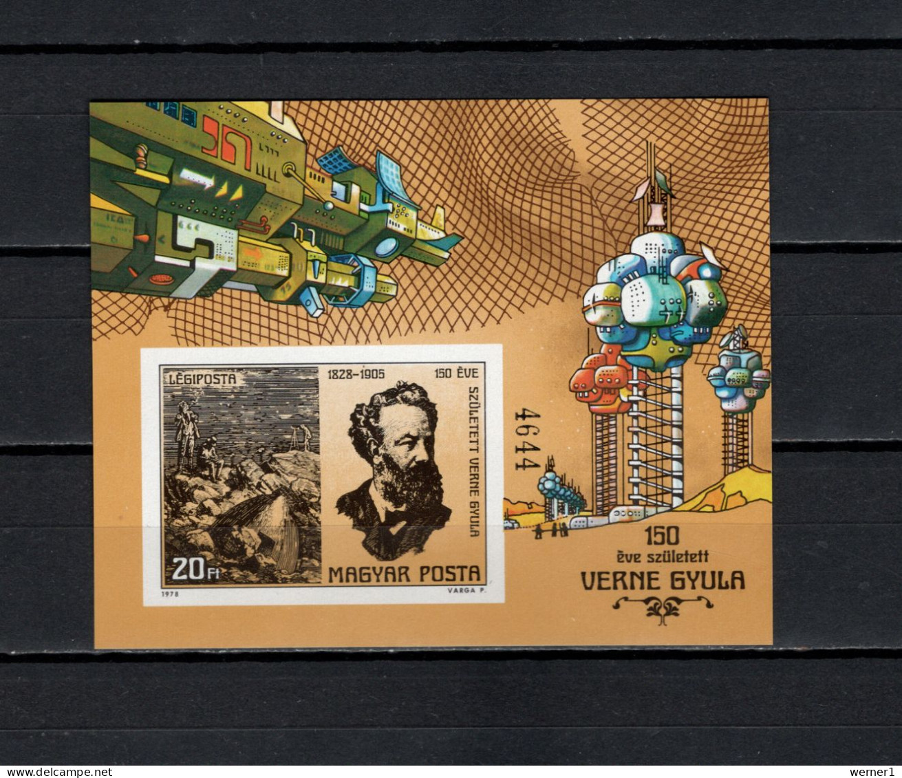 Hungary 1978 Space, Jules Verne S/s Imperf. MNH -scarce- - Europa