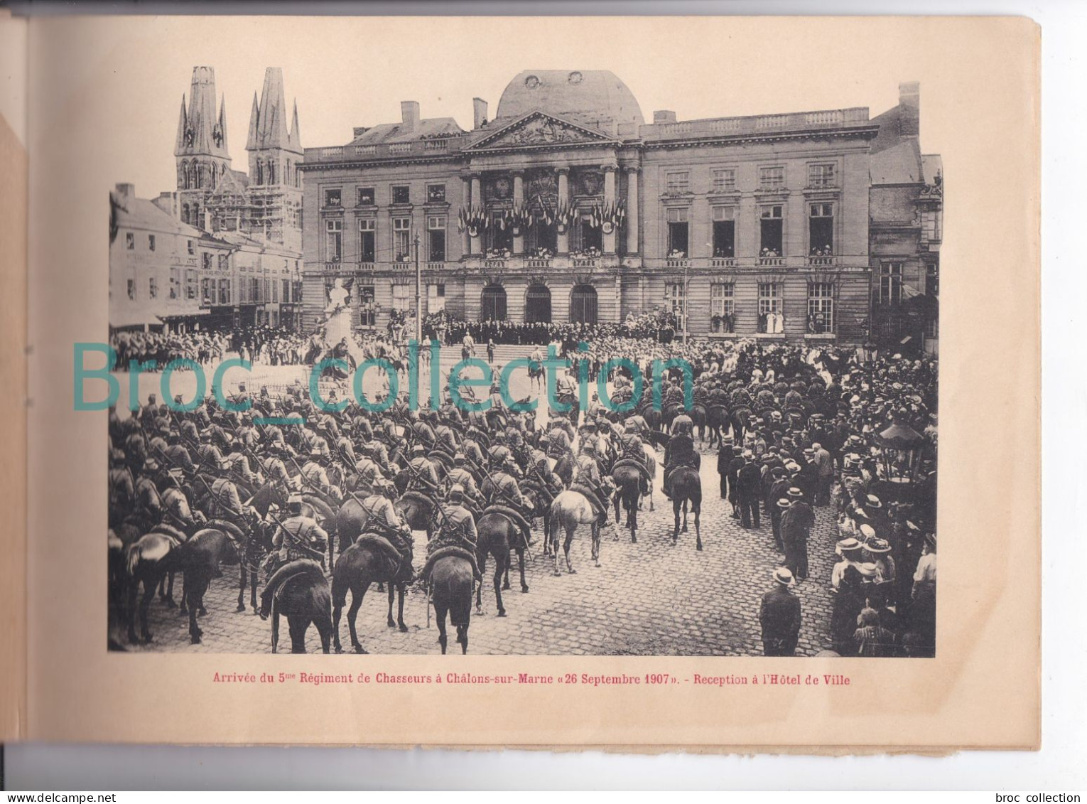 Châlons-sur-Marne, 5ème Régiment de Chasseurs, Mai 1908, album souvenir, 33 pages de photos