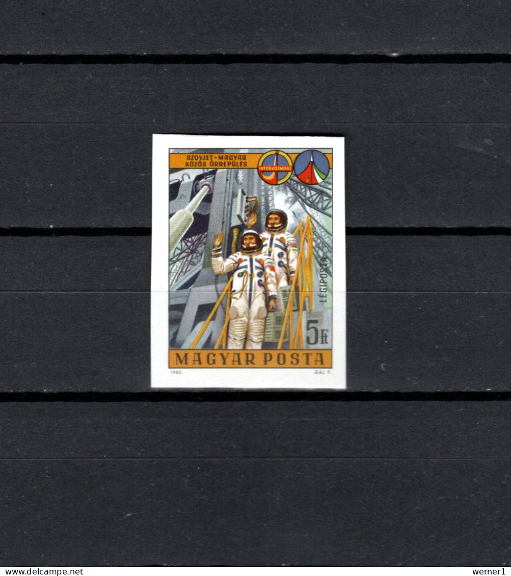 Hungary 1980 Space, Joint Space Flight USSR -Hungary Stamp  Imperf. MNH -scarce- - Europe