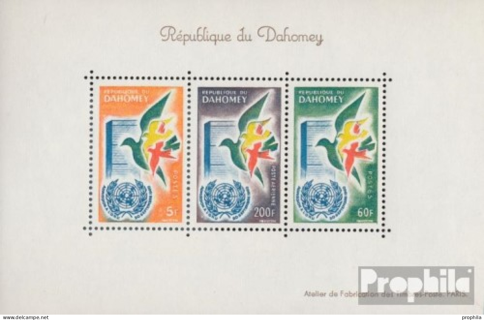 Dahomey Block2 (kompl.Ausg.) Postfrisch 1961 Aufnahme In Die UNO - Benin – Dahomey (1960-...)