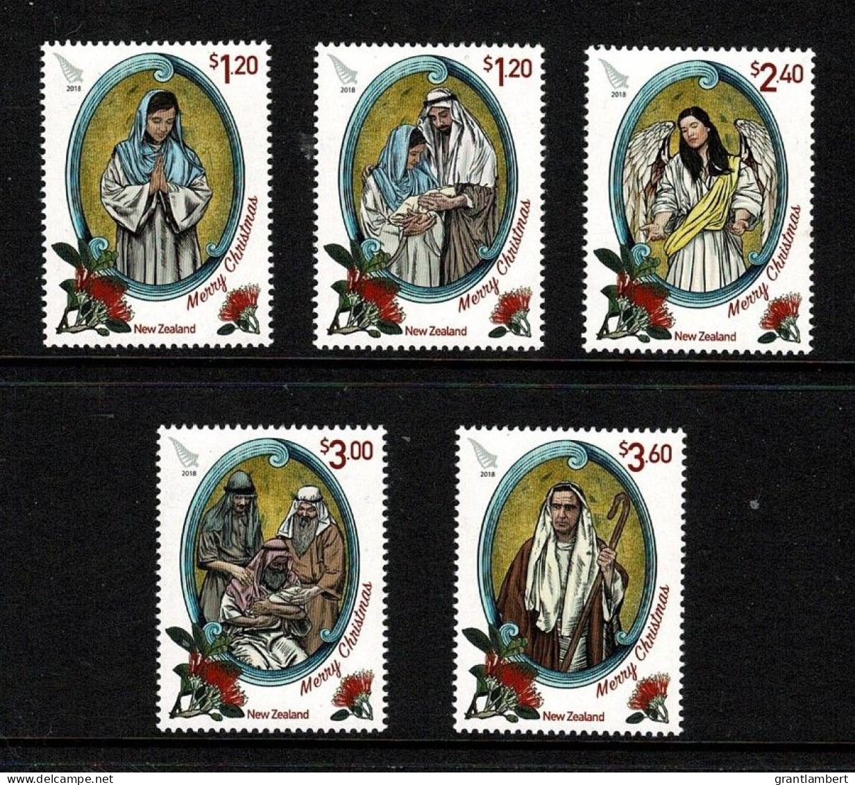 New Zealand 2018 Christmas  Set Of 5 MNH - Unused Stamps