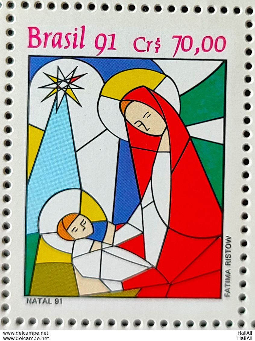 C 1765 Brazil Stamp Christmas Religion Jesus Our Lady 1991 - Ungebraucht