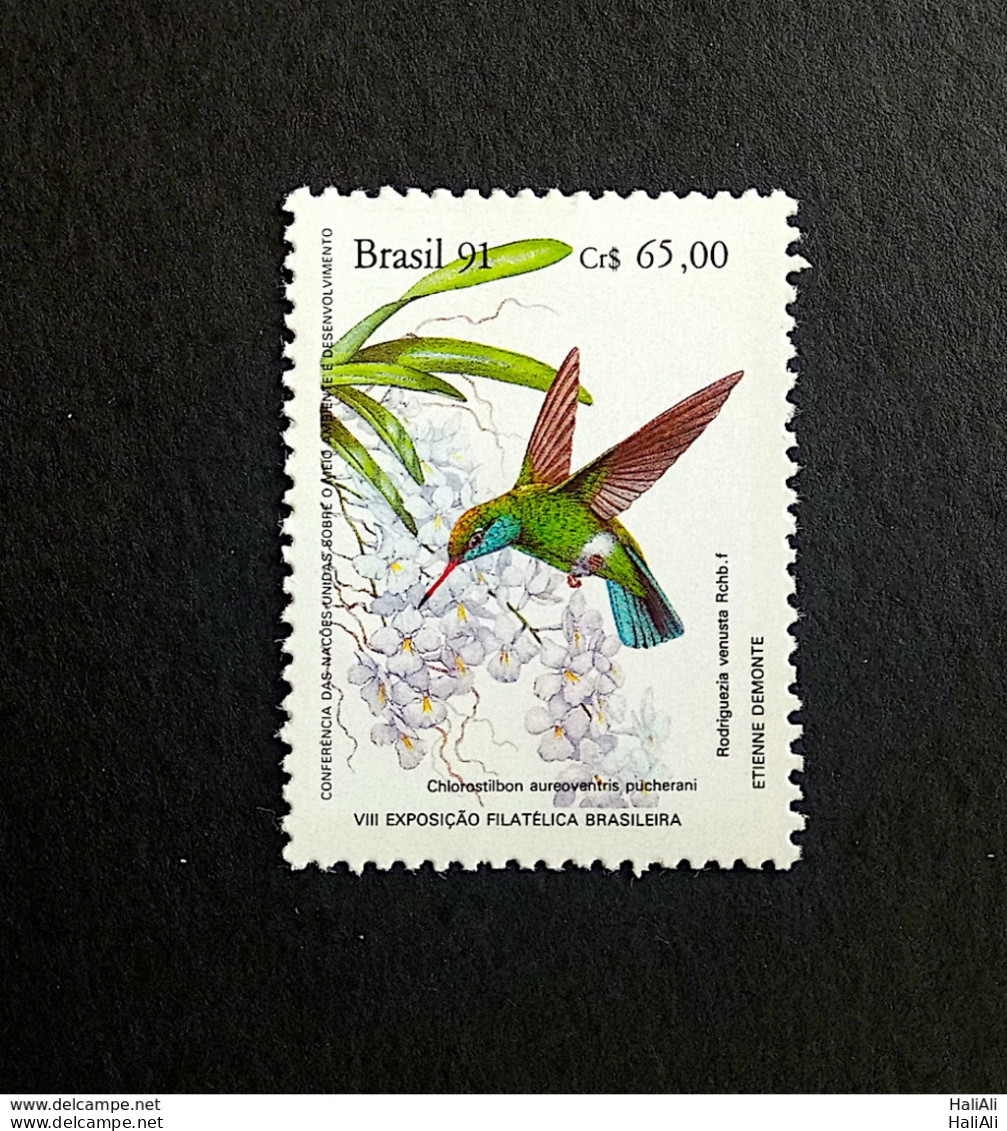 C 1756 Braizl Stamp Brapex Bird Hummingbird Orchid 1991 - Neufs