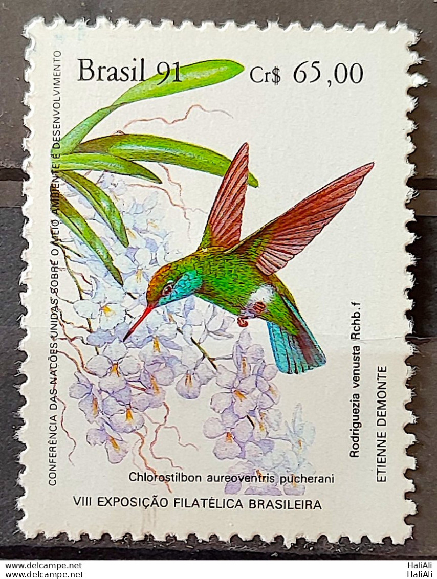 C 1756 Brazil Stamp BRAPEX Hummingbird Orchid Philately Postal Service 1991 - Ungebraucht