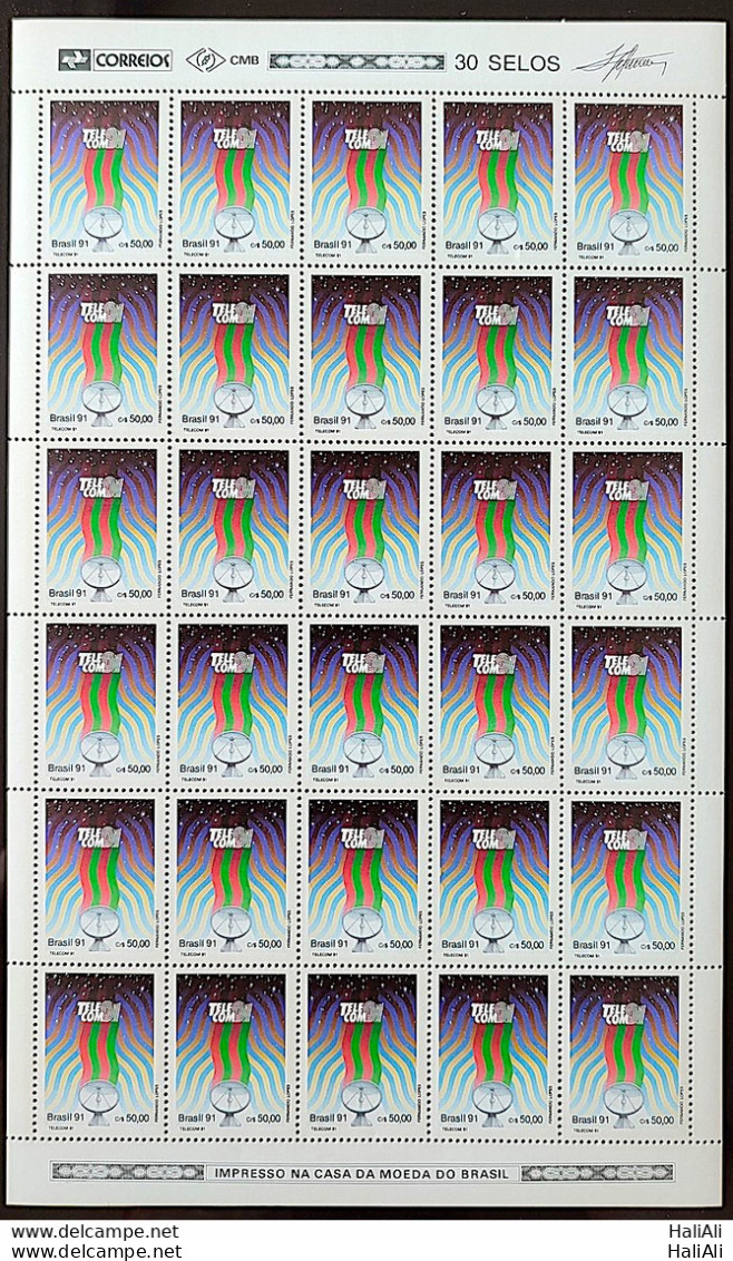 C 1752 Brazil Stamp Exposure Telecom Telecommunication Communication 1991 Sheet - Unused Stamps