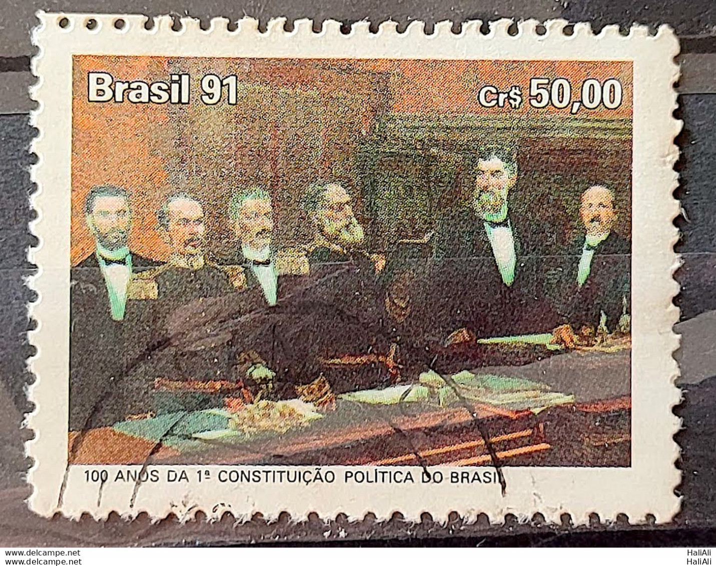 C 1751 Brazil Stamp 100 Years Constituting Political Policy 1991 Circulated 1 - Usati