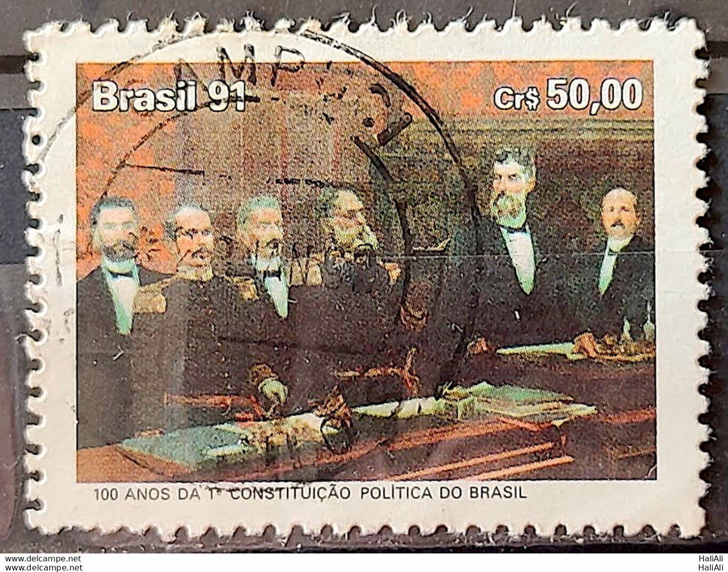 C 1751 Brazil Stamp 100 Years Constituting Political Policy 1991 Circulated 3 - Gebraucht