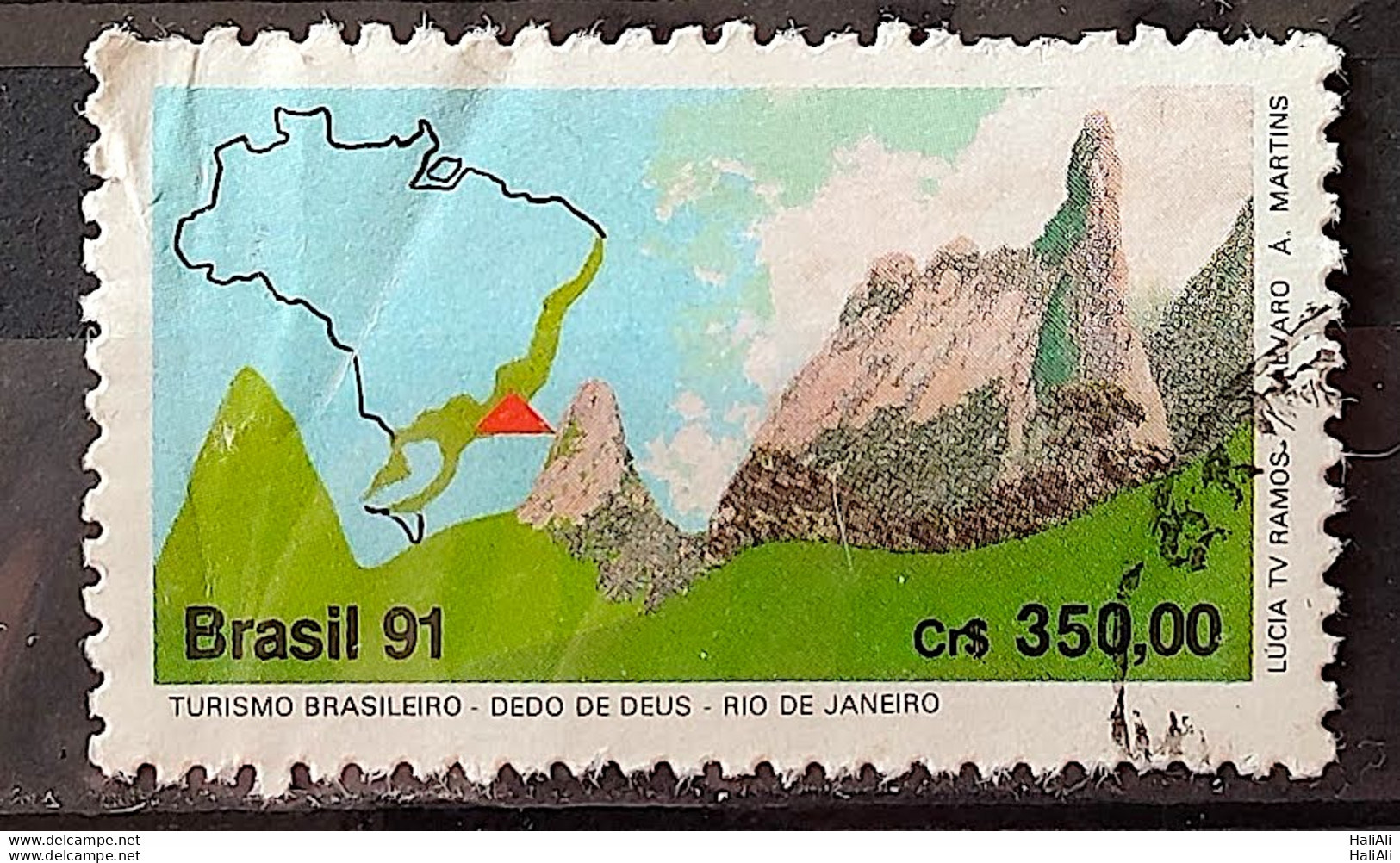 C 1743 Brazil Stamp Turismo Finger Of God Map 1991 Circulated 1 - Used Stamps