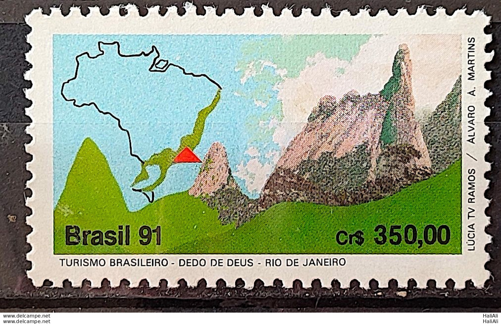 C 1743 Brazil Stamp Turismo Finger Of God Map 1991 - Unused Stamps