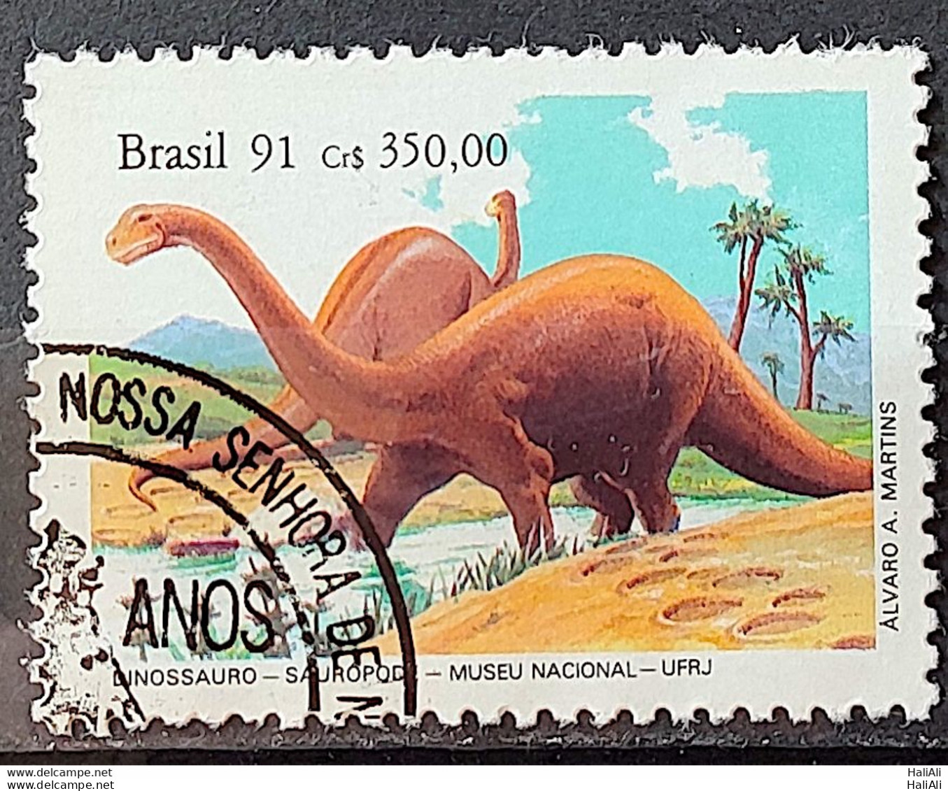 C 1740 Brazil Stamp National Museum Dinosaur Sauropode 1991 Circulated 2 - Gebraucht