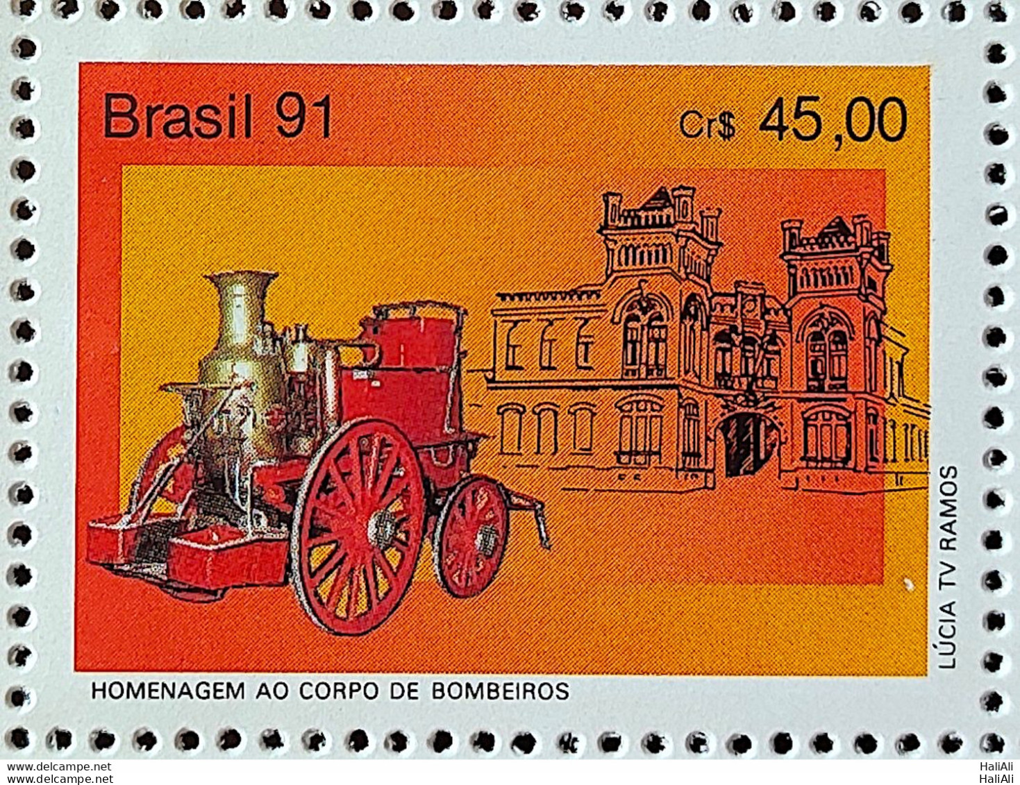 C 1741 Brazil Stamp Firefighter Body Military Carriage 1991 - Ungebraucht