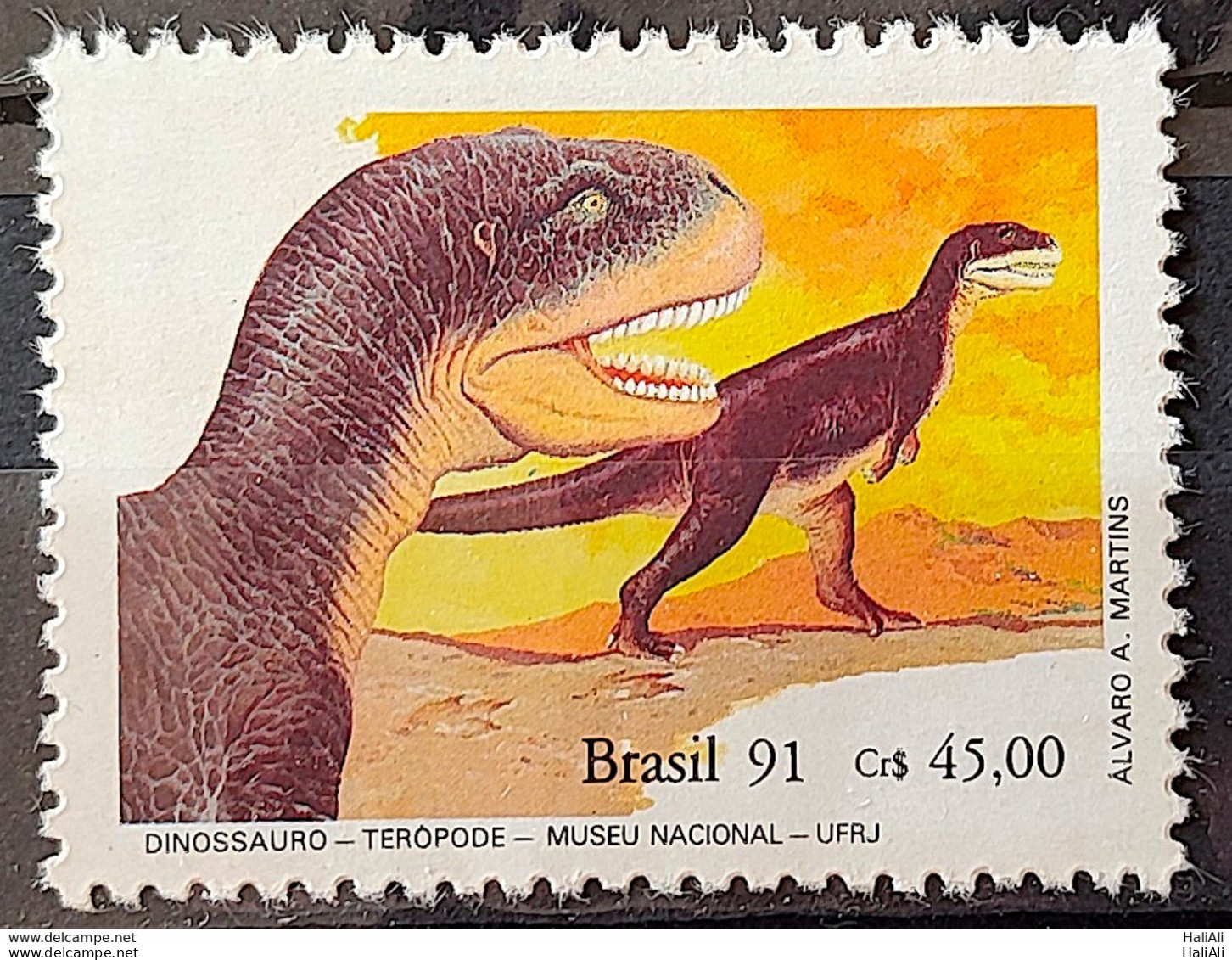 C 1739 Brazil Stamp National Museum Dinosaur Teropode 1991 - Ungebraucht