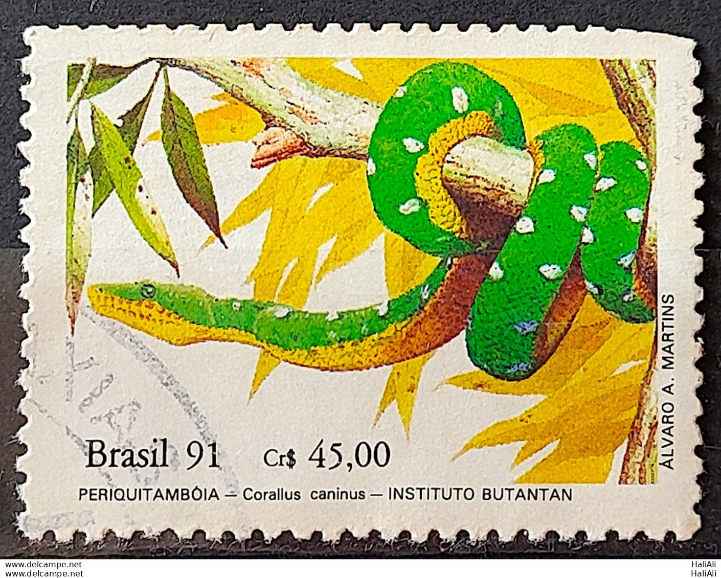 C 1738 Brazil Stamp Butantan Institute Snake Periquitamboia 1991 Circulated 1 - Usados