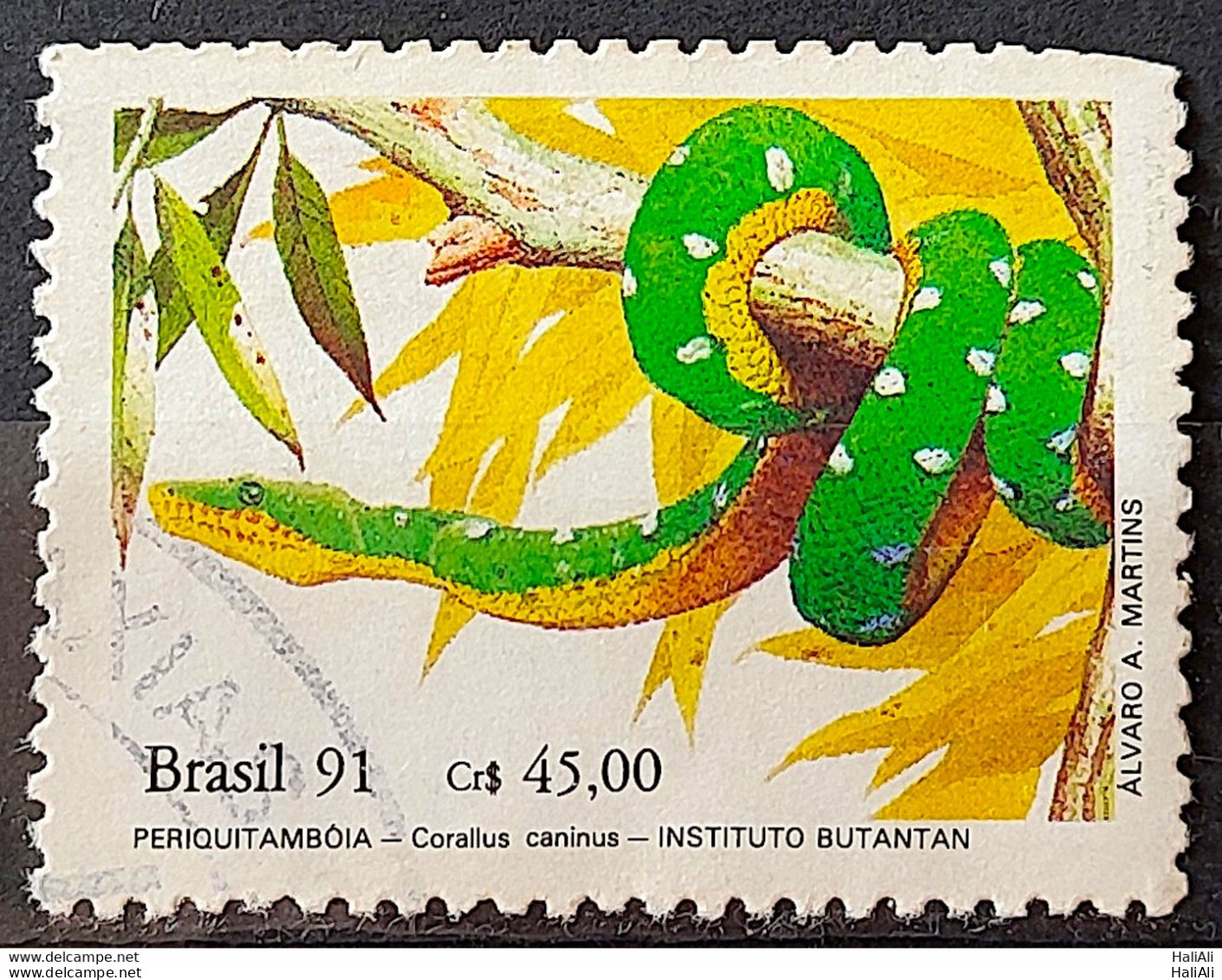 C 1738 Brazil Stamp Butantan Institute Snake Periquitamboia 1991 Circulated 1 - Used Stamps