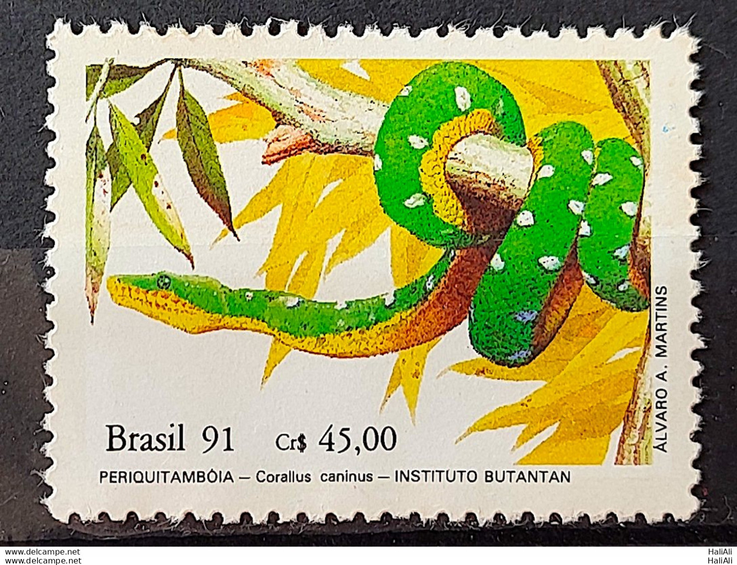 C 1738 Brazil Stamp Butantan Institute Snake Periquitamboia 1991 - Ungebraucht
