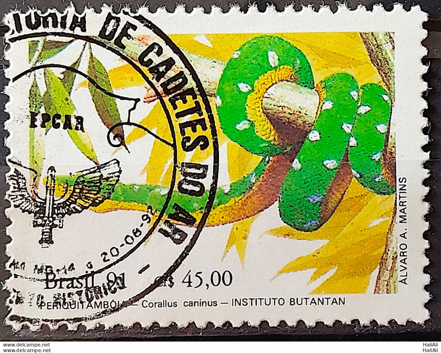 C 1738 Brazil Stamp Butantan Institute Snake Periquitamboia 1991 Circulated 5 - Usati