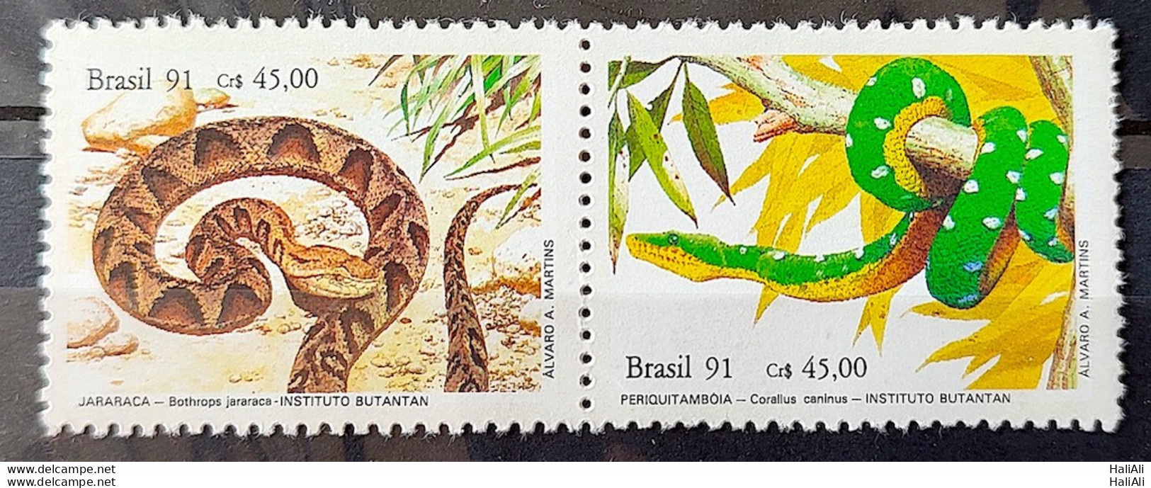 C 1737 Brazil Stamp Butantan Institute Snake Jararaca Periquitamboia 1991 - Nuovi