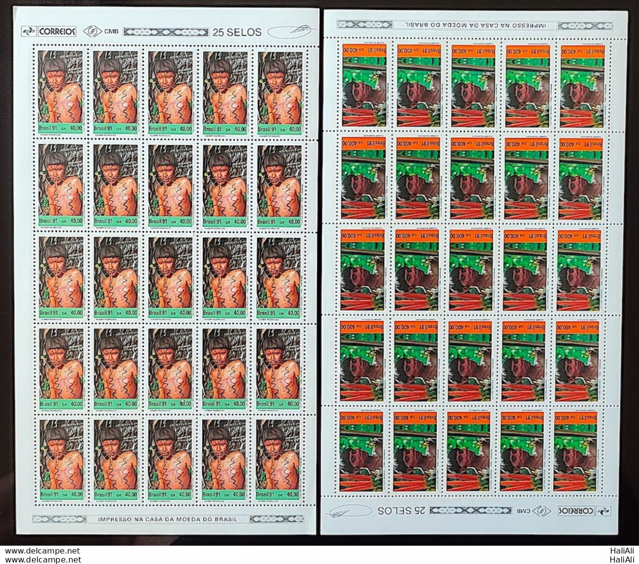 C 1734 Brazil Stamp Indian Yanomami Indian Culture 1991 Sheet Block Of 4 - Ungebraucht