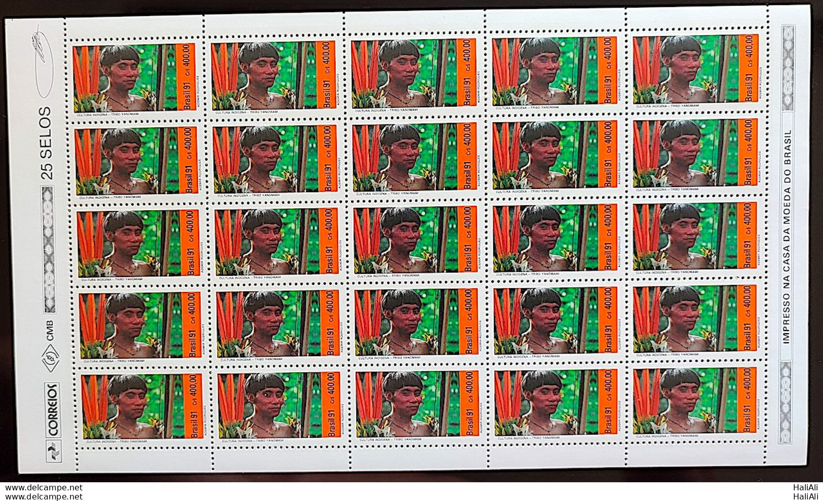 C 1734 Brazil Stamp Indian Yanomami Indian Culture 1991 Sheet Block Of 4 - Ungebraucht