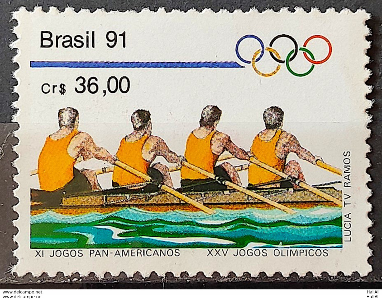 C 1728 Brazil Stamp Pan American Games Havana Cuba Olympics From Barcelona Rowing 1991 - Ungebraucht