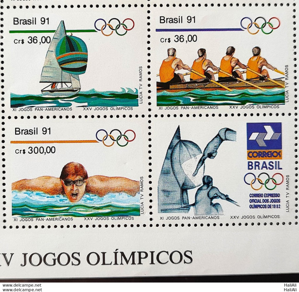 C 1727 Brazil Stamp Pan American Games Havana Cuba Olympics From Barcelona Candle 1991 Block Of 4 Vinheta Jogos Olimpico - Ungebraucht